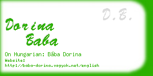 dorina baba business card